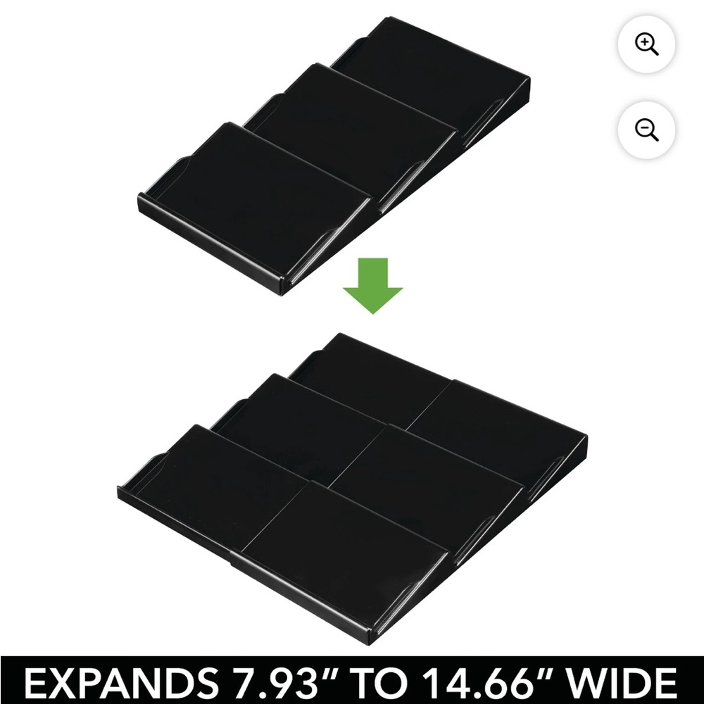 Expandable Black Drawer Organizer